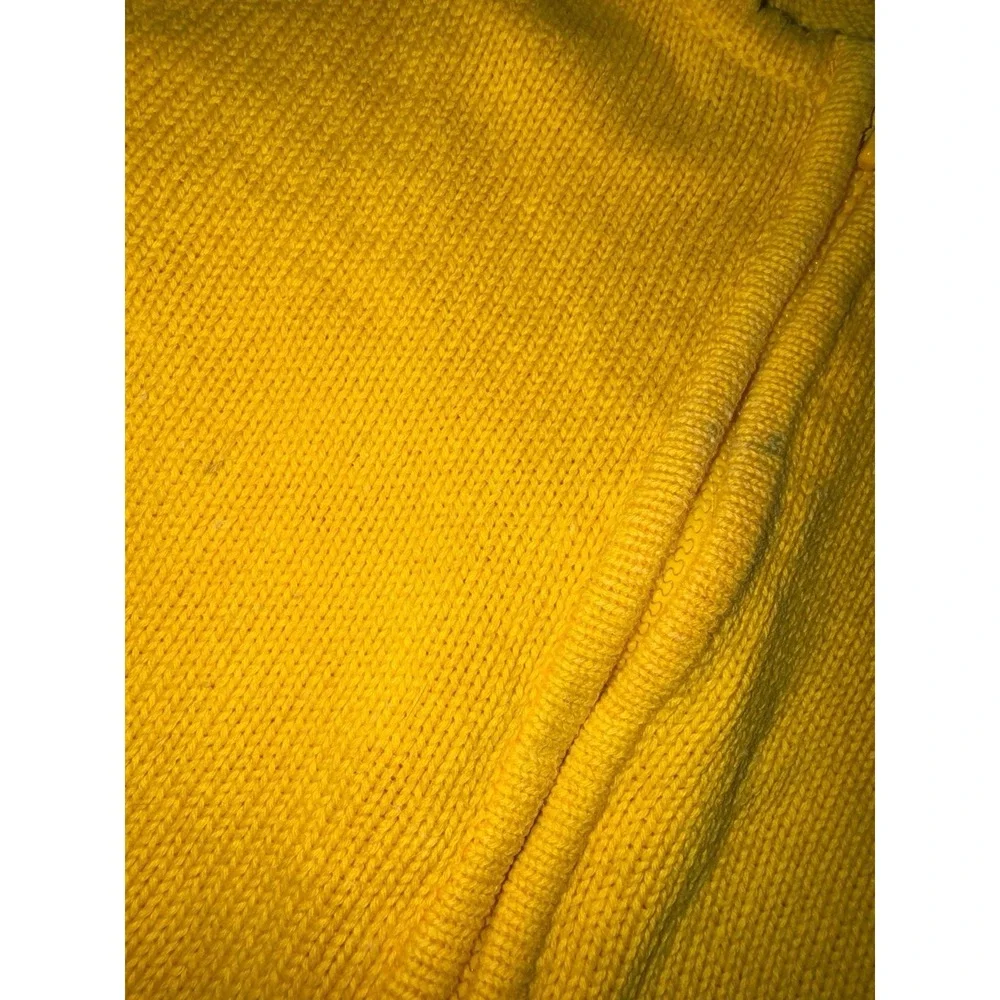 VTG Gymboree Kids Yellow Daisy Knit Zip Cardigan Sweater Embroidered READ
